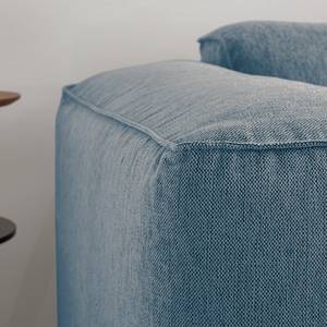 Ecksofa HUDSON 3-Sitzer mit Longchair Webstoff Saia: Denim - Breite: 251 cm - Longchair davorstehend rechts