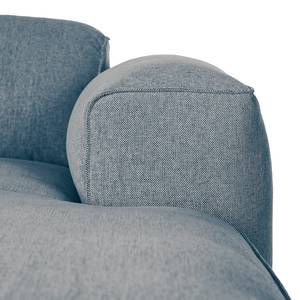 Ecksofa HUDSON 3-Sitzer mit Longchair Webstoff Saia: Denim - Breite: 251 cm - Longchair davorstehend rechts