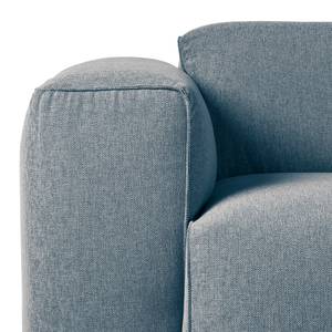 Ecksofa HUDSON 3-Sitzer mit Longchair Webstoff Saia: Denim - Breite: 251 cm - Longchair davorstehend rechts