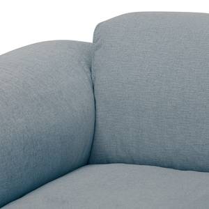 Ecksofa HUDSON 3-Sitzer mit Longchair Webstoff Saia: Denim - Breite: 251 cm - Longchair davorstehend rechts