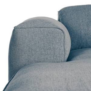 Ecksofa HUDSON 3-Sitzer mit Longchair Webstoff Saia: Denim - Breite: 284 cm - Longchair davorstehend links