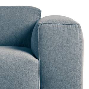 Ecksofa HUDSON 3-Sitzer mit Longchair Webstoff Saia: Denim - Breite: 284 cm - Longchair davorstehend links