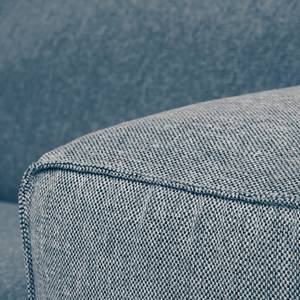 Ecksofa HUDSON 3-Sitzer mit Longchair Webstoff Saia: Denim - Breite: 284 cm - Longchair davorstehend links