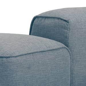 Ecksofa HUDSON 3-Sitzer mit Longchair Webstoff Saia: Denim - Breite: 284 cm - Longchair davorstehend links