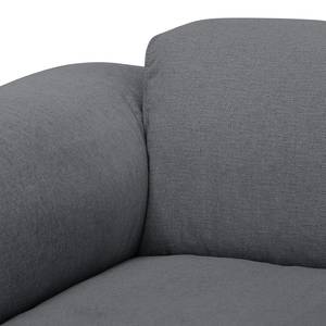 Divano angolare a 3 posti HUDSON Tessuto Saia: grigio pietra - Larghezza: 251 cm - Longchair preimpostata a destra