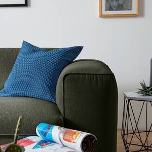 Ecksofa HUDSON 1,5-Sitzer mit Longchair Webstoff Saia: Graugrün meliert - Longchair davorstehend links