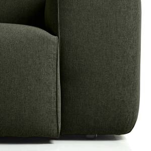 Divano angolare a 1,5 posto HUDSON Tessuto Saia: grigio verde mélange - Longchair preimpostata a sinistra