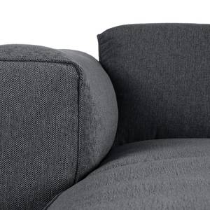 Divano angolare a 3 posti HUDSON Tessuto Saia: grigio pietra - Larghezza: 317 cm - Longchair preimpostata a sinistra