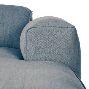 Ecksofa HUDSON 3-Sitzer mit Longchair Webstoff Saia: Denim - Breite: 317 cm - Longchair davorstehend rechts