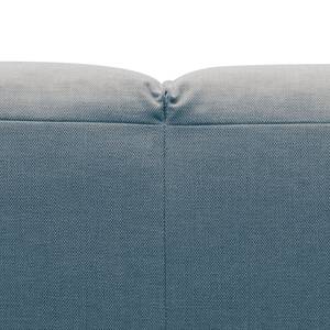 Canapé d’angle 3 places HUDSON I Tissu Saia: Bleu jean - Largeur : 317 cm - Méridienne courte à droite (vue de face)