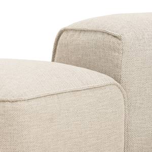 Ecksofa HUDSON 3-Sitzer mit Longchair Webstoff Saia: Beige - Breite: 317 cm - Longchair davorstehend links