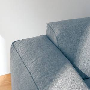 Ecksofa HUDSON 1,5-Sitzer mit Longchair Webstoff Saia: Denim - Longchair davorstehend links