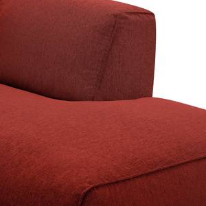Divano angolare con chaise longue HUDSON Tessuto Saia: carminio - Longchair preimpostata a sinistra
