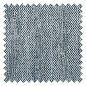 Canapé d’angle HUDSON arrondi Tissu Saia: Bleu jean - Angle à droite (vu de face)