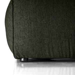 Canapé panoramique HUDSON Tissu Saia: Gris vert chiné - Méridienne courte à droite / longue à gauche (vue de face)