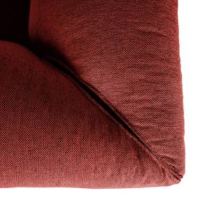 Canapé panoramique HUDSON Tissu Saia: Carmin - Méridienne courte à droite / longue à gauche (vue de face)