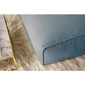 Canapé panoramique HUDSON Tissu Saia: Bleu jean - Méridienne courte à gauche / longue à droite (vue de face)