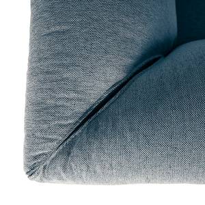 Canapé panoramique HUDSON Tissu Saia: Bleu jean - Méridienne courte à gauche / longue à droite (vue de face)