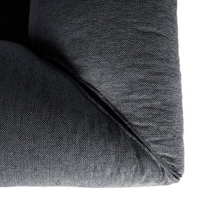 Canapé panoramique HUDSON Tissu Saia: Gris minéral - Méridienne courte à droite / longue à gauche (vue de face)