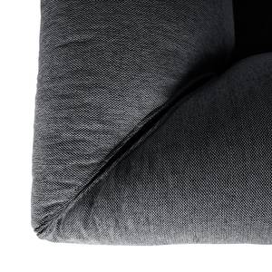 Canapé panoramique HUDSON Tissu Saia: Gris minéral - Méridienne courte à gauche / longue à droite (vue de face)