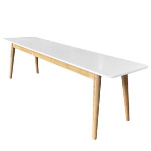 Salle à manger LINDHOLM - 3 éléments Blanc / Chêne - Largeur : 160 cm