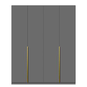 Drehtürenschrank KiYDOO Glam Graumetallic - Breite: 180 cm - Comfort - Gold