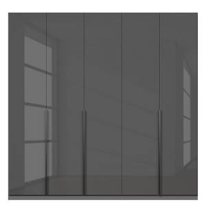 Armoire KiYDOO Glam Glas Verre - Gris métallique - Largeur : 225 cm - Confort - Gris