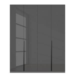 Drehtürenschrank KiYDOO Glam Glas Glas - Graumetallic - Breite: 180 cm - Basic - Grau