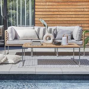 Loungesofa TEAKLINE 3-teilig Webstoff / Teak massiv