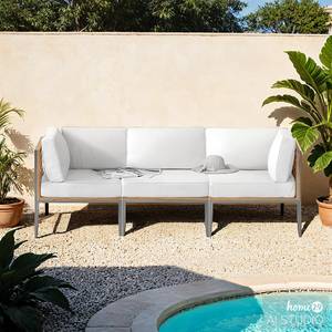 Loungesofa TEAKLINE 3-teilig Webstoff / Teak massiv