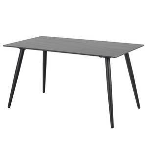 Table Lowwick Céramique / Métal - Imitation marbre noir / Noir