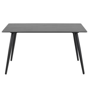 Table Lowwick Céramique / Métal - Imitation marbre noir / Noir