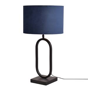 Tafellamp Rico gepoedercoat staal / fluweel - 1 lichtbron - Blauw/zwart - 30 x 56 cm