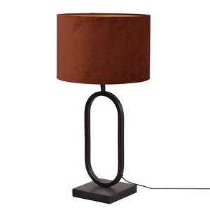 Lampe Rico Acier thermopoudré / Velours - 1 ampoule - Cuivre / Noir - 30 x 56 cm