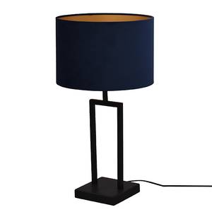 Lampe Veneto Acier thermopoudré / Velours - 1 ampoule - Bleu / Noir - 30 x 53 cm