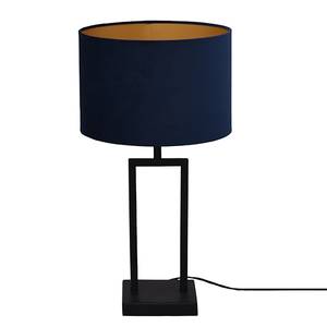 Lampe Veneto Acier thermopoudré / Velours - 1 ampoule - Bleu / Noir - 30 x 53 cm