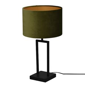 Lampe Veneto Acier thermopoudré / Velours - 1 ampoule - Vert / Noir - 30 x 53 cm