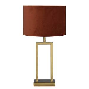 Lampe Veneto Acier thermopoudré / Velours - 1 ampoule - Doré / Laiton - 30 x 53 cm