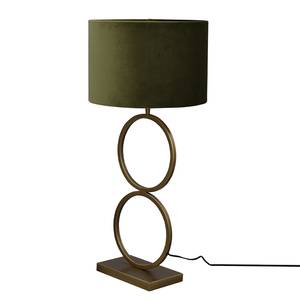 Lampe Capri Acier / Velours - 1 ampoule - Vert / Doré - Hauteur : 78 cm