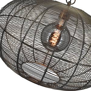 Hanglamp Alto gepoedercoat staal - 1 lichtbron - Messing - Diameter: 40 cm