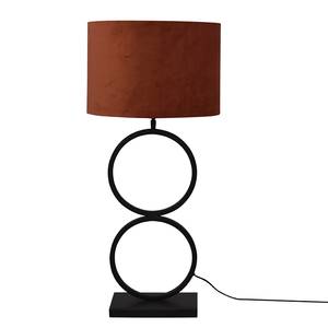 Lampe Capri Acier / Velours - 1 ampoule - Cuivre / Noir - Hauteur : 78 cm