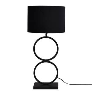 Lampe Capri Acier / Velours - 1 ampoule - Noir / Doré - Hauteur : 78 cm