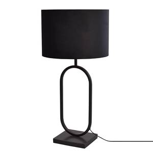 Lampe Rico Acier thermopoudré / Velours - 1 ampoule - Noir / Doré - 37 x 73 cm