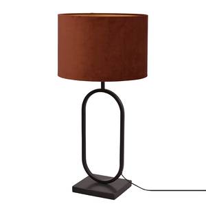 Lampe Rico Acier thermopoudré / Velours - 1 ampoule - Cuivre / Noir - 37 x 73 cm