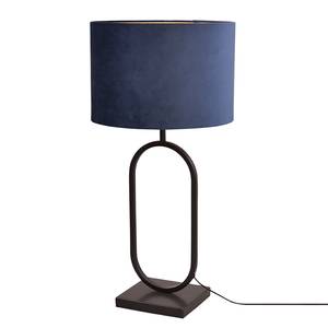 Lampe Rico Acier thermopoudré / Velours - 1 ampoule - Bleu / Noir - 37 x 73 cm