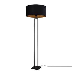 Staande lamp Veneto gepoedercoat staal / fluweel - 1 lichtbron - Zwart/goudkleurig