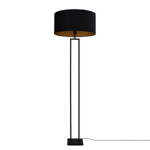 Staande lamp Veneto gepoedercoat staal / fluweel - 1 lichtbron - Zwart/goudkleurig