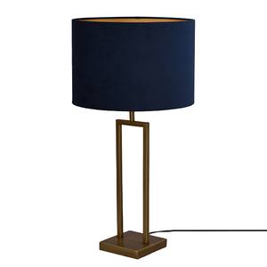 Lampe Veneto Acier thermopoudré / Velours - 1 ampoule - Bleu / Doré - 37 x 68 cm