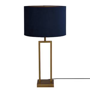 Tischleuchte Veneto Stahl, pulverbeschichtet / Samt - 1-flammig - Blau / Gold - 37 x 68 cm