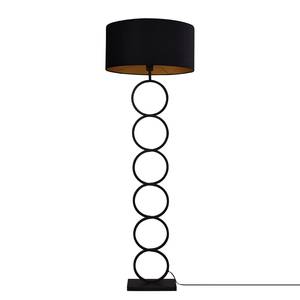 Lampadaire Capri I Acier / Velours - 1 ampoule - Noir / Doré